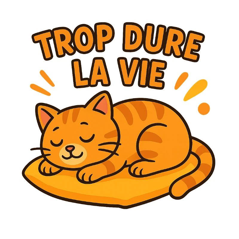 Zu hartes Leben Katze schläft