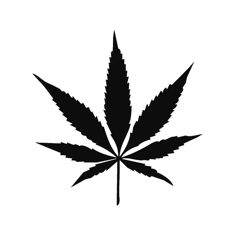 Silhouette von Cannabisblättern