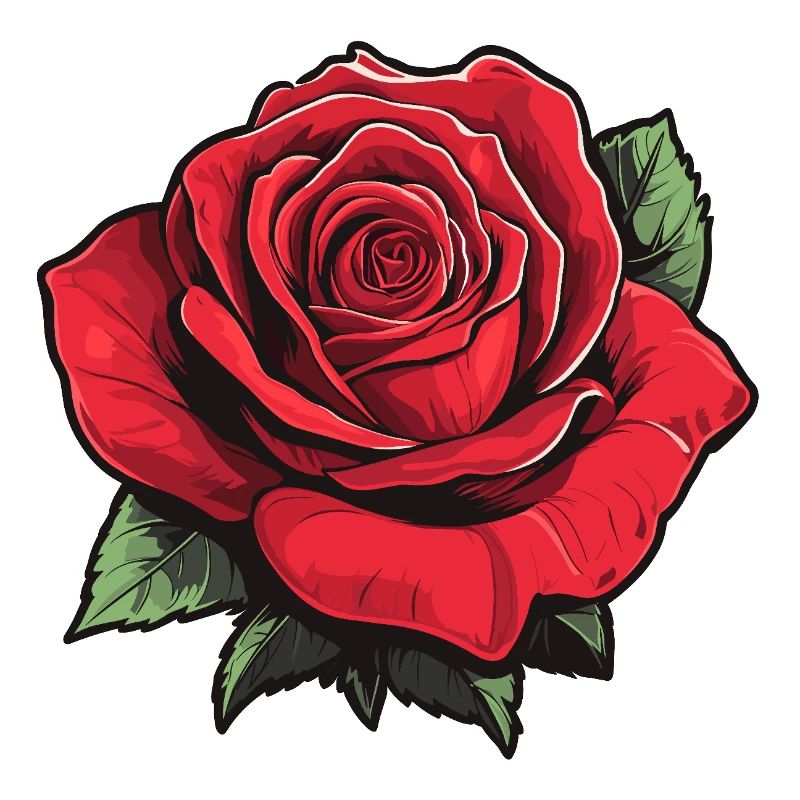 Rose en rouge