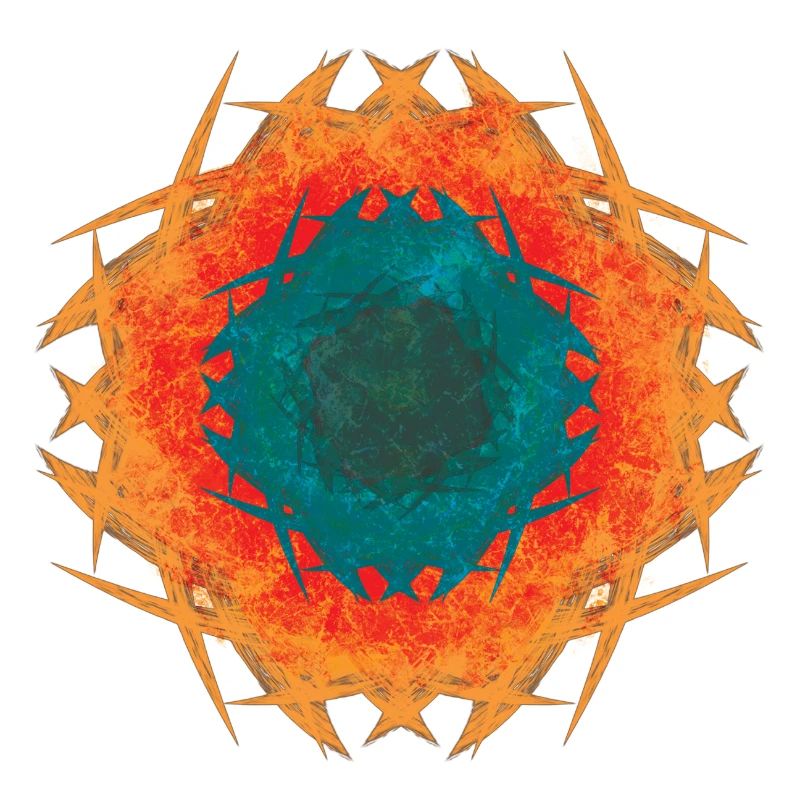 Fire Mandala Kaleidoscope