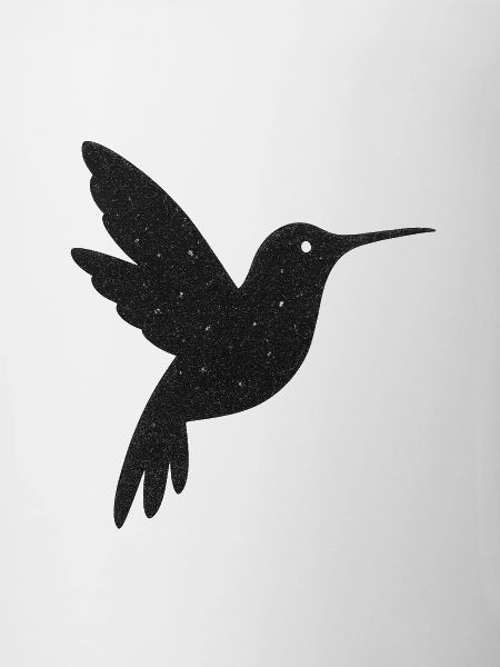 Glitzernder Kolibri Silhouette