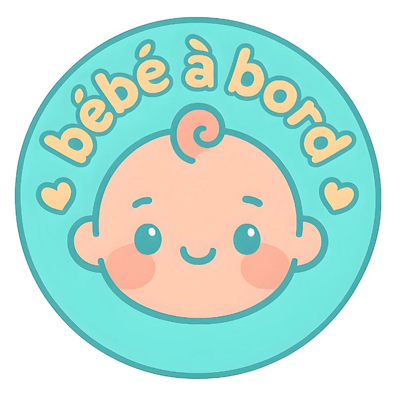 Bébé à bord pastel