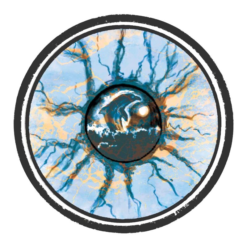 Auge mit Netzhaut-Relief Delfin