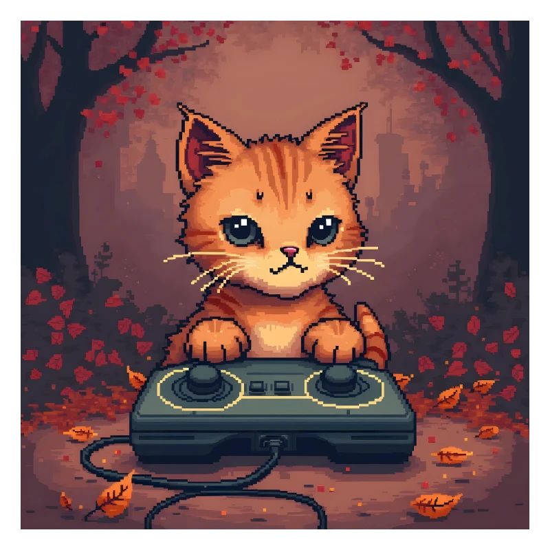 Manette Cozy Pixel Cat