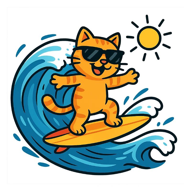 Sun Surfer Cat