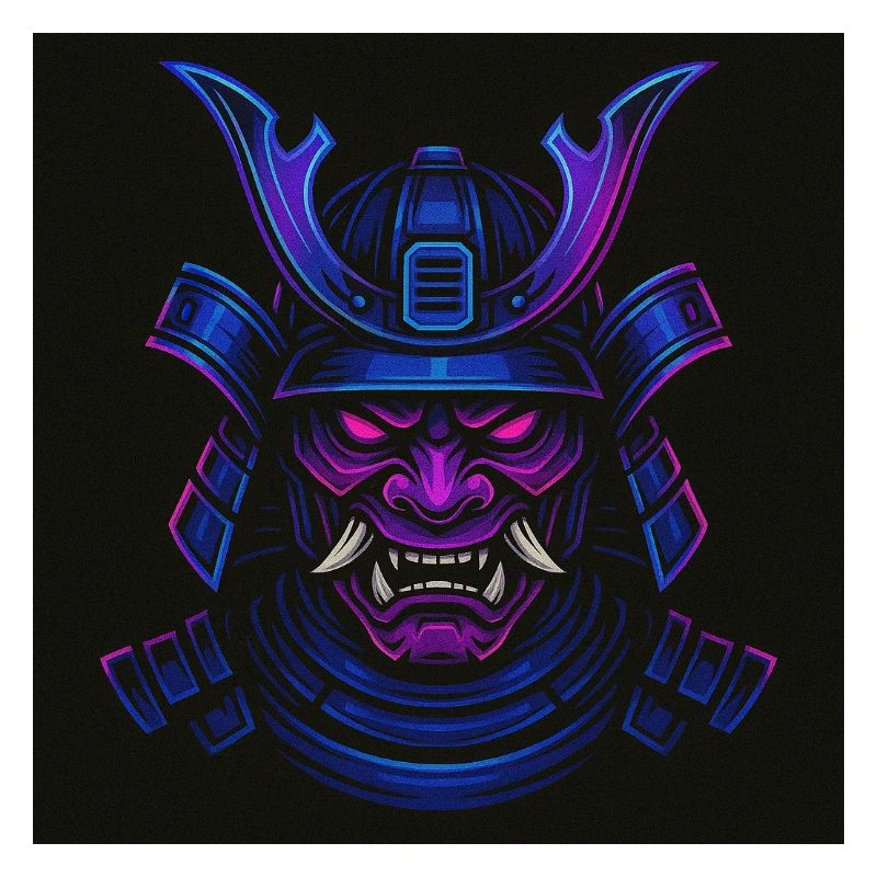 Neon Samurai Mask