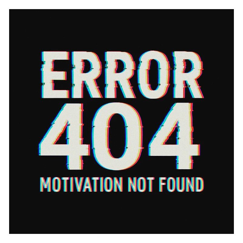 Motivation 404 Glitch Rétro