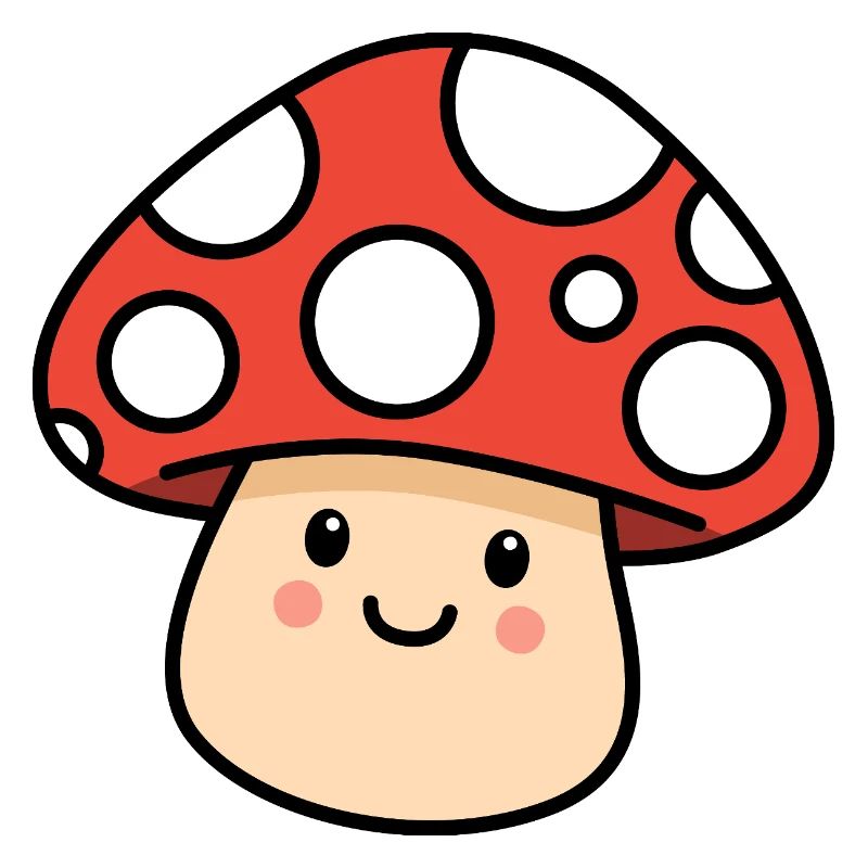 Champignon kawaii – Champignon joyeux