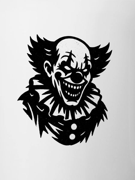 Black and White Clown Grimaces