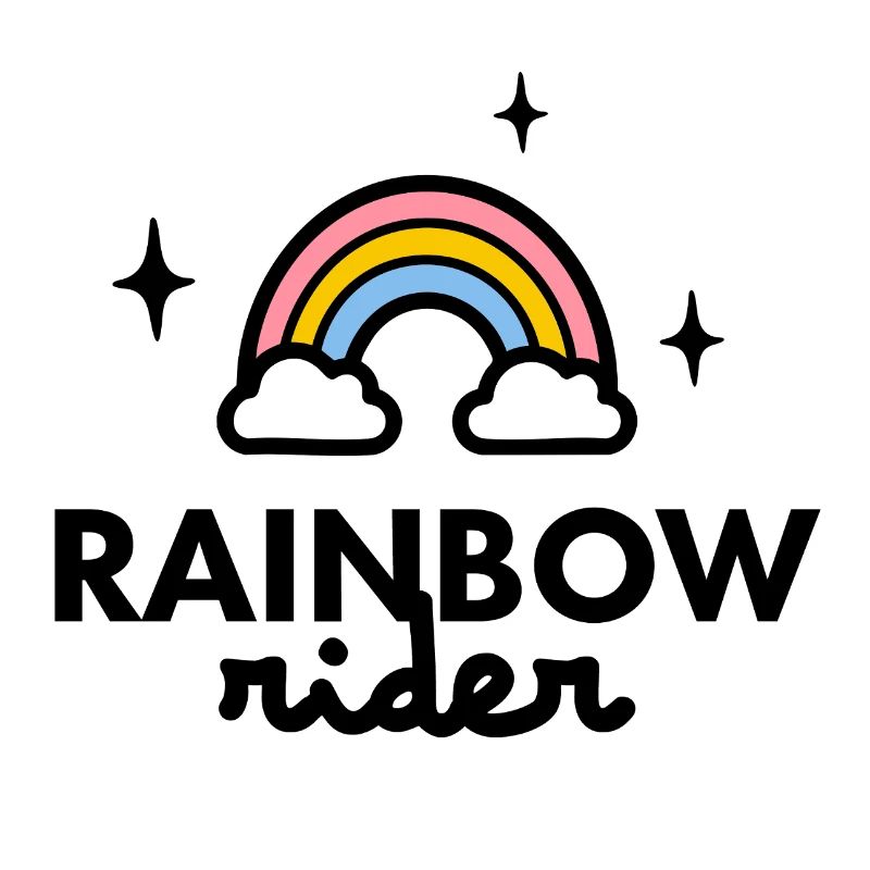 Logo du cavalier arc-en-ciel