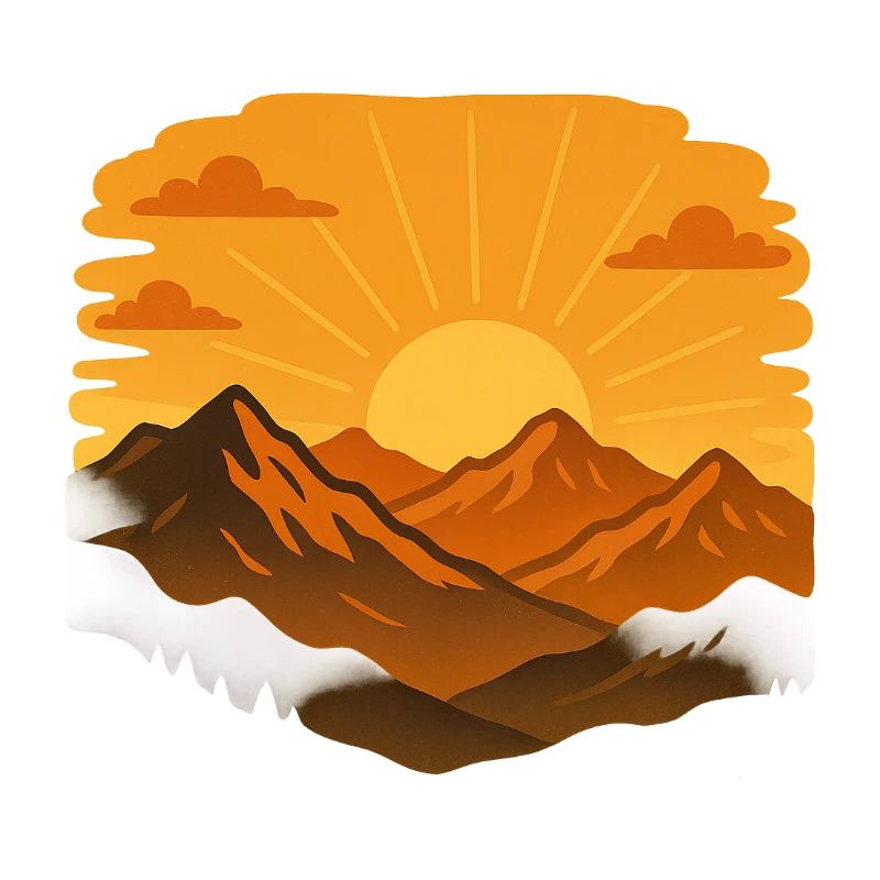 Sunset over the mountains