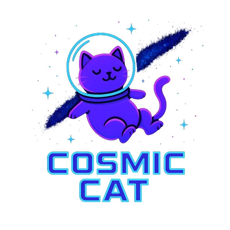 Néon de chat cosmique