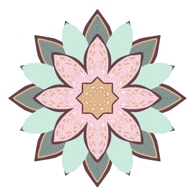 Mandala Pastel Fleur Etoile