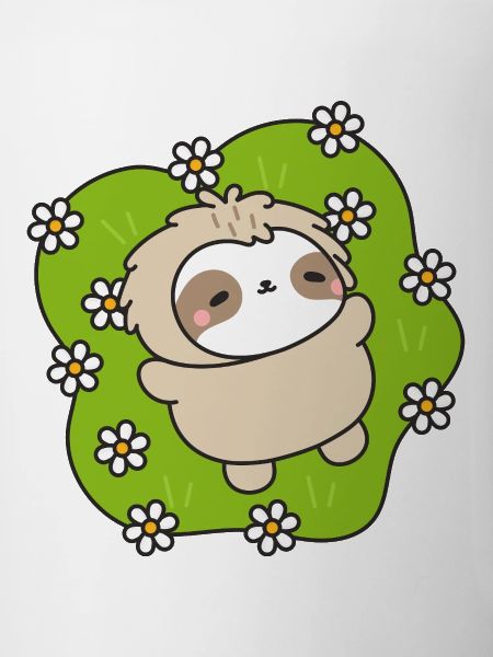 Sloth in the flowery meadow