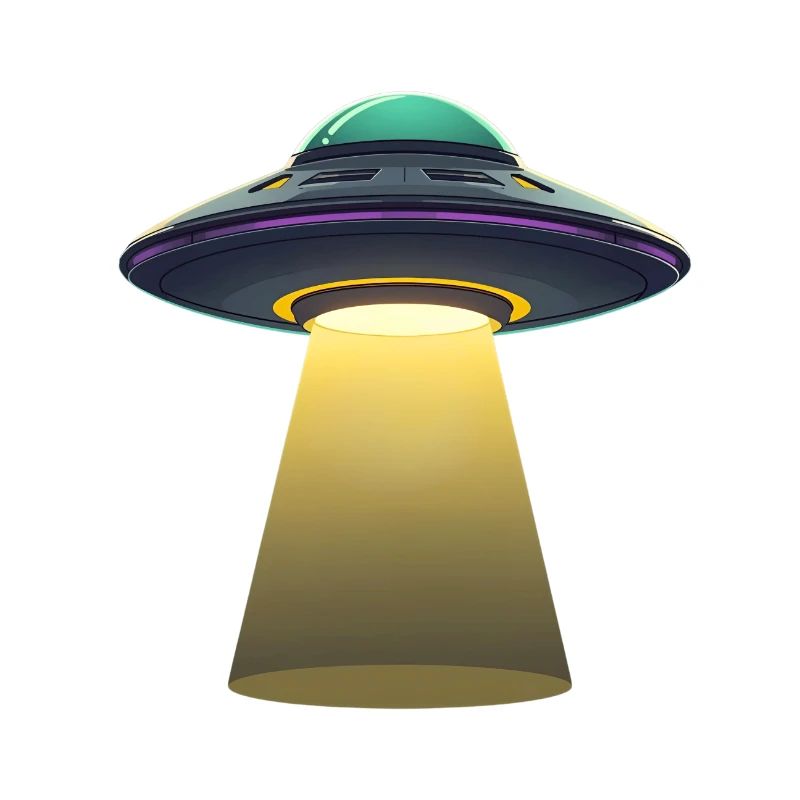 UFO Light Beam Abduction Scene