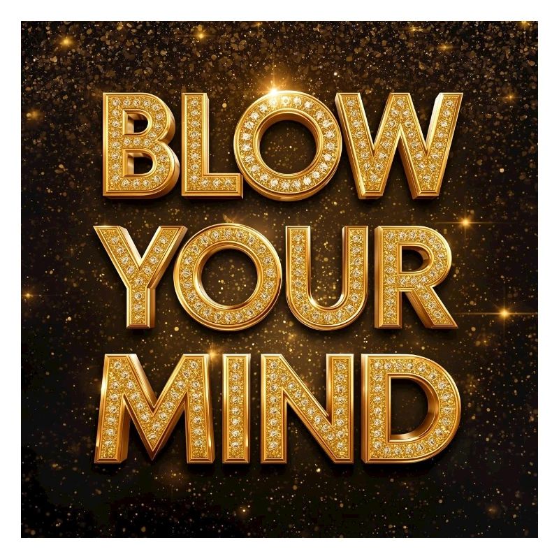 Blow Your Mind Gold Diamant Buchstaben