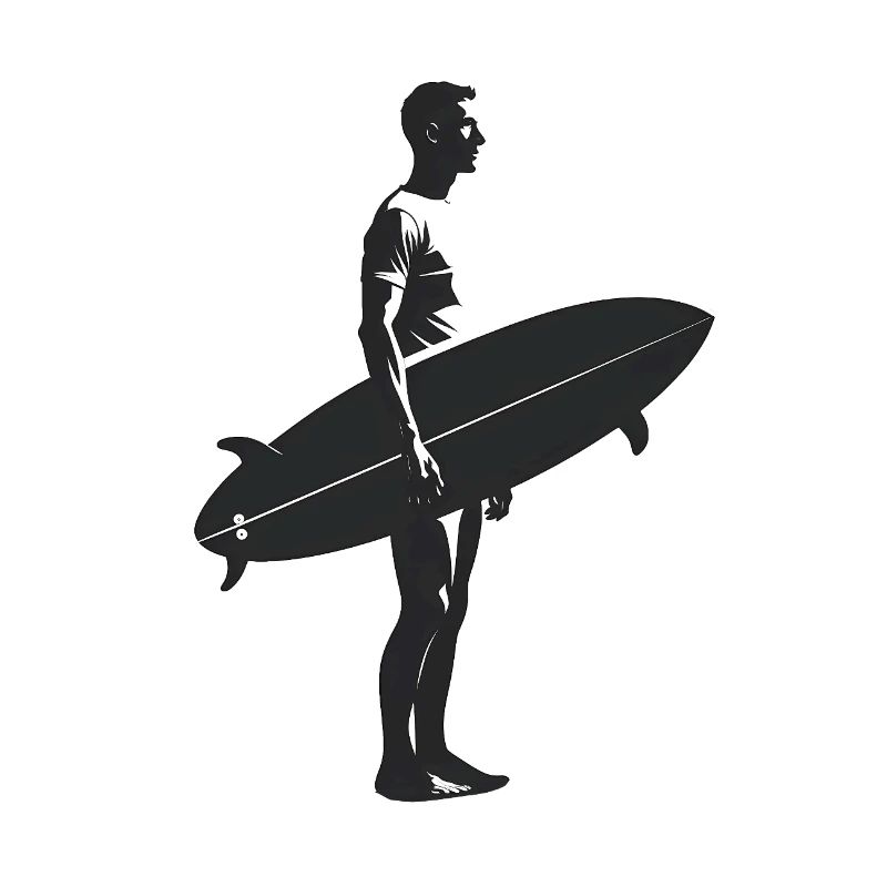 Surfeur - Logo Cool Silhouette