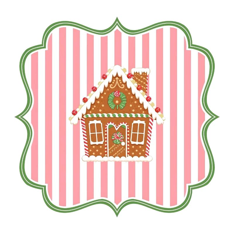 Lebkuchenhaus Weihnachts Emblem Modern