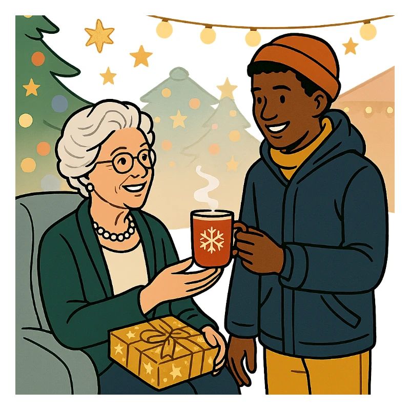 Grand-mère Karin avec son petit-fils