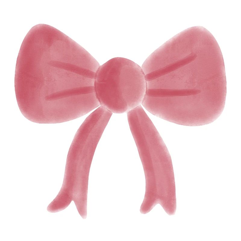 Noeud aquarelle rose pastel