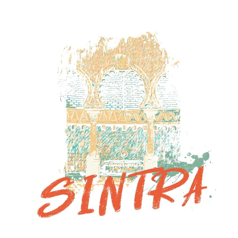 Architecture mauresque Sintra illustration