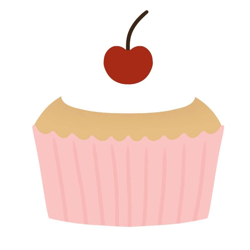 Cupcake pastel à la cerise