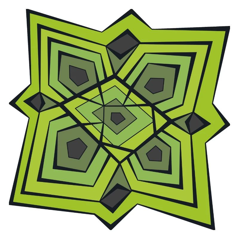 Géométrie Mandala Vert