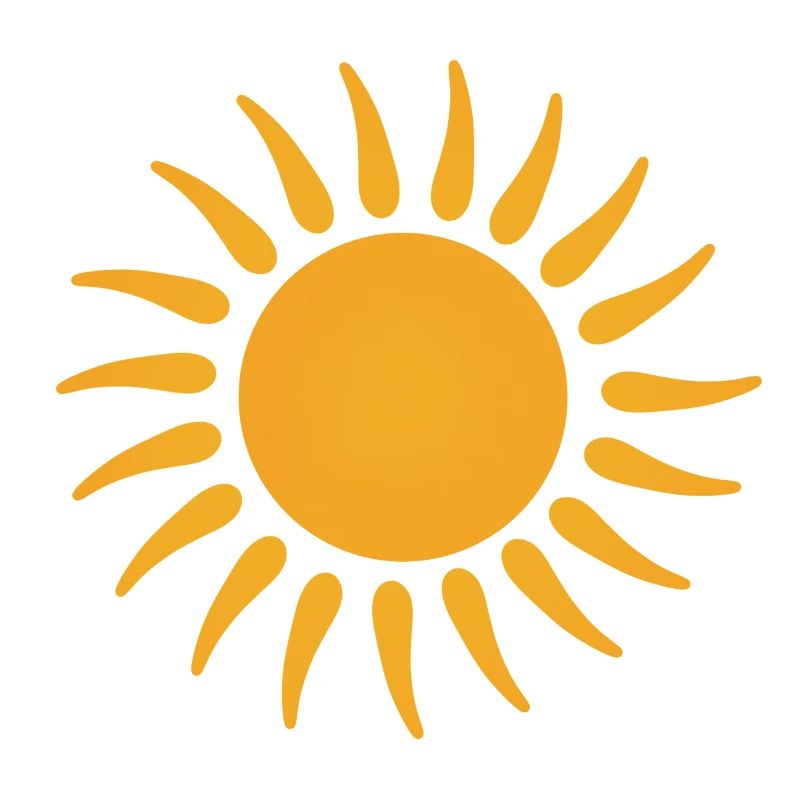 Graphique du soleil orange sunburst