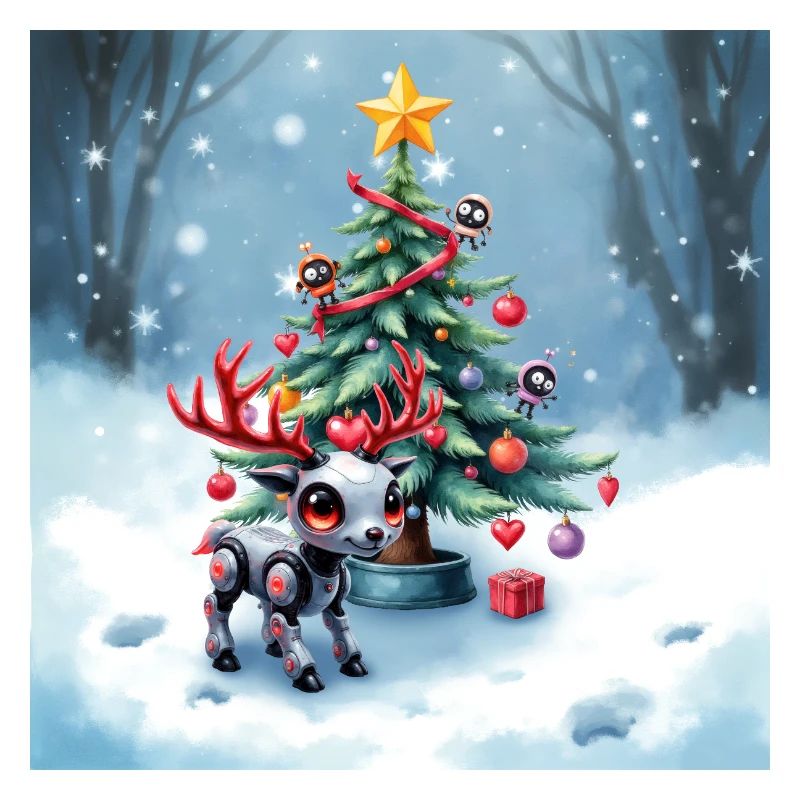 Renne robot de Noël