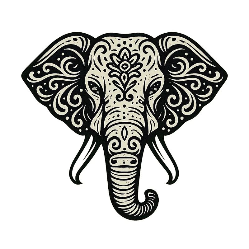 Ornement de mandala d’éléphant