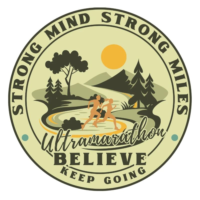 Ultramarathon Trail Runner Motif