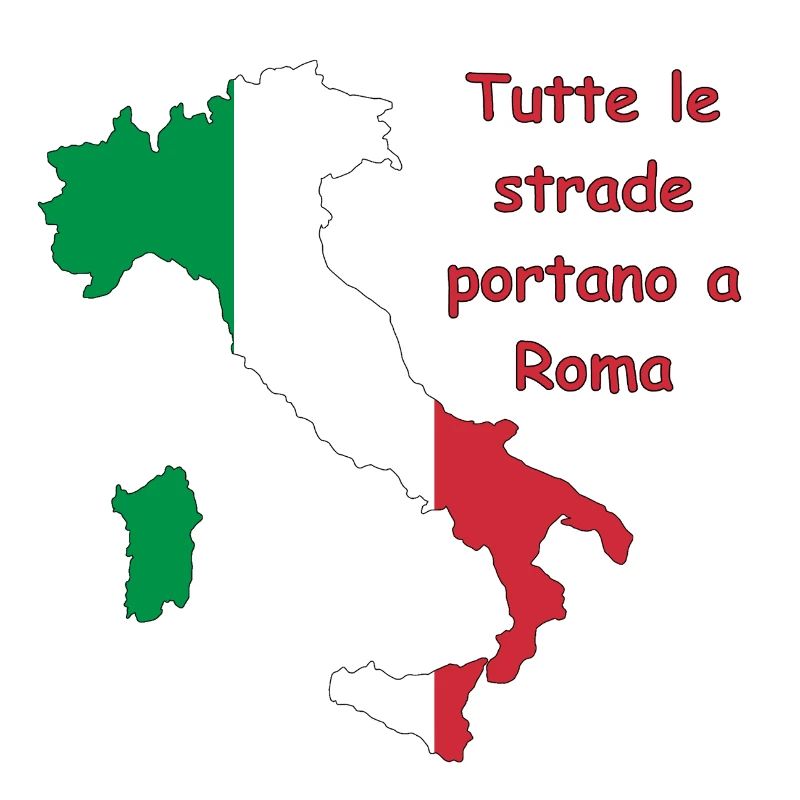Drapeau italien avec slogan
