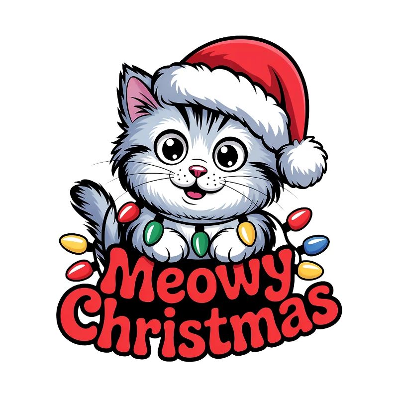 Chat de Noël – Miaou Noël Mignon Vacances