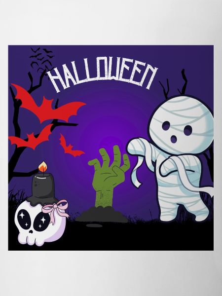 Cute Halloween Mummy and Zombie Hand