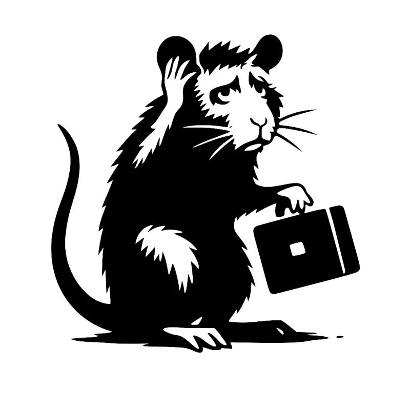 Rat avec mallette