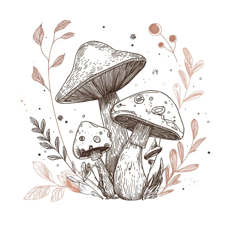 champignon, ramasseur de champignons, cueillette