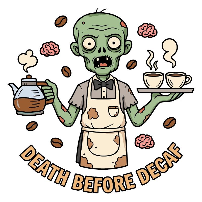 Zombie Barista Death Before Decaf