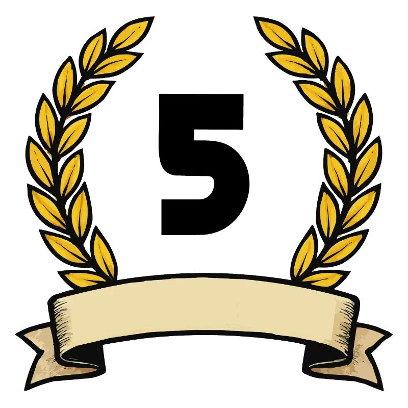 Couronne de laurier dorée numéro 5