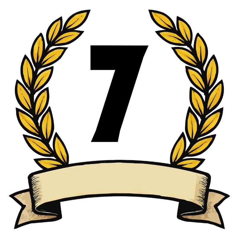 Couronne de laurier dorée numéro 7