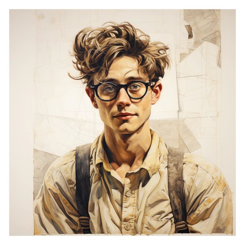 Casual Learner Portrait with Glasses