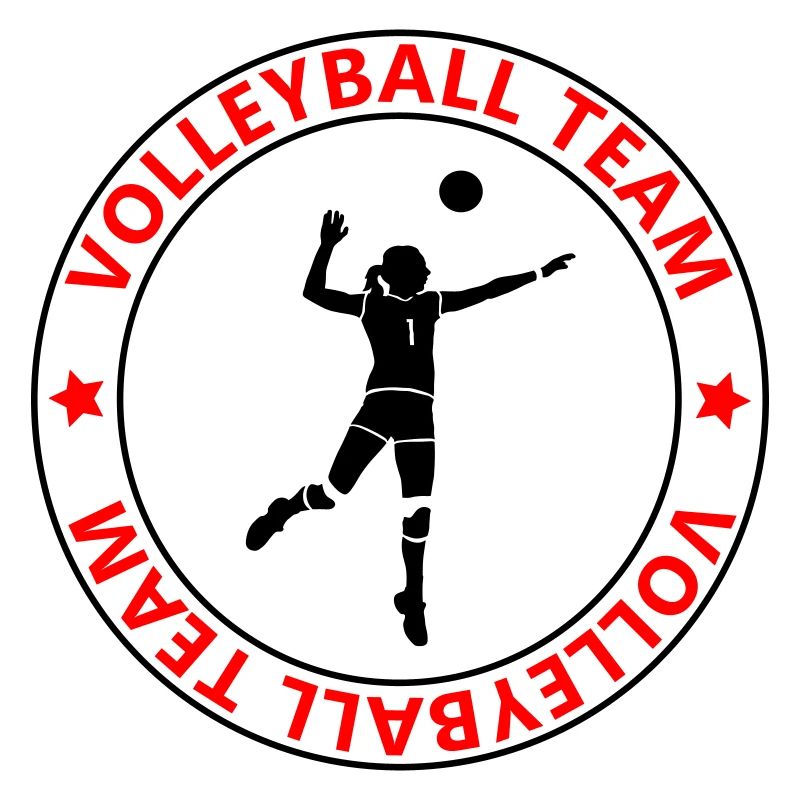 Volleyball Team Circle Emblem