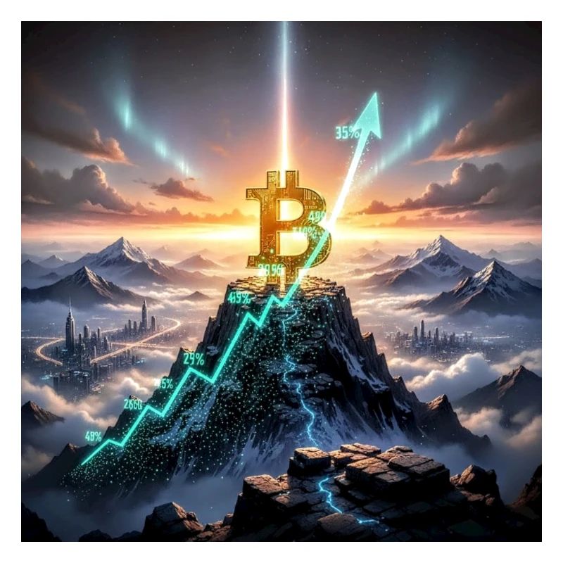 Bitcoin Gipfelaufstieg 3D