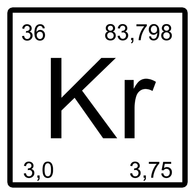 Symbole Krypton Kr Imprimé