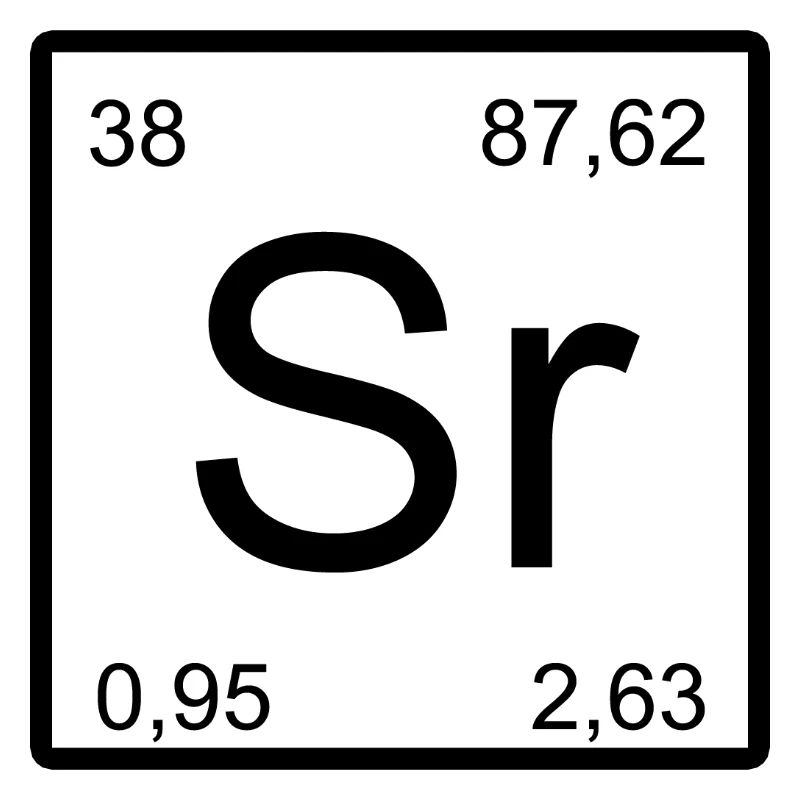 Strontium Sr Element Symbol Minimal Design