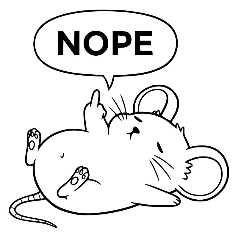 Nope Mouse | Déclaration de doigt d’honneur effronté