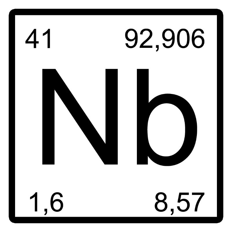 Symbole Art Nb Conception des éléments en niobium