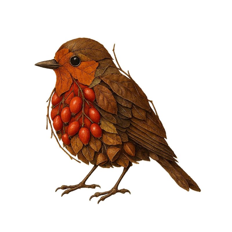 L’illustration de Robin dans le design de la nature
