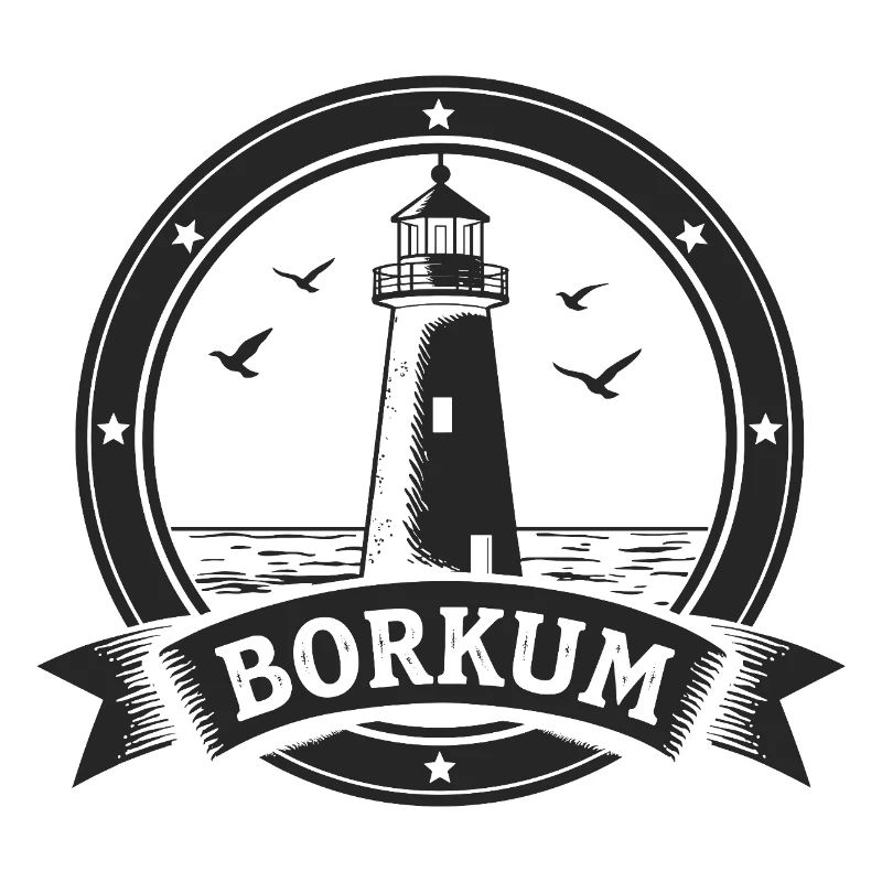 Leuchtturm Borkum Maritimes Emblem