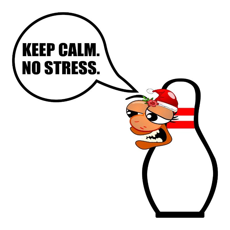 FUNNY CHRISTMAS BOWLING KEEP CALM