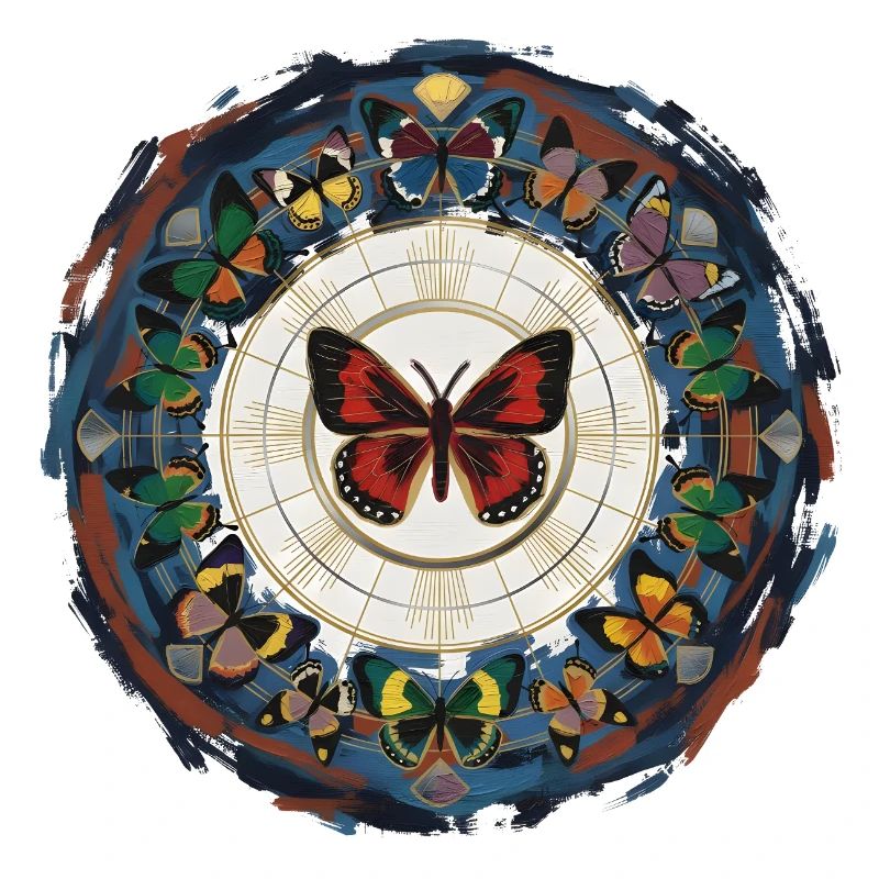 Mandala du cercle des papillons